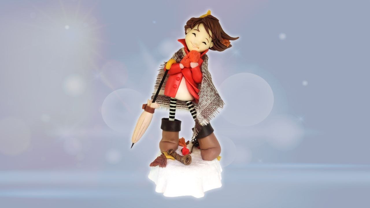 Personagem infantil modelado em massinha